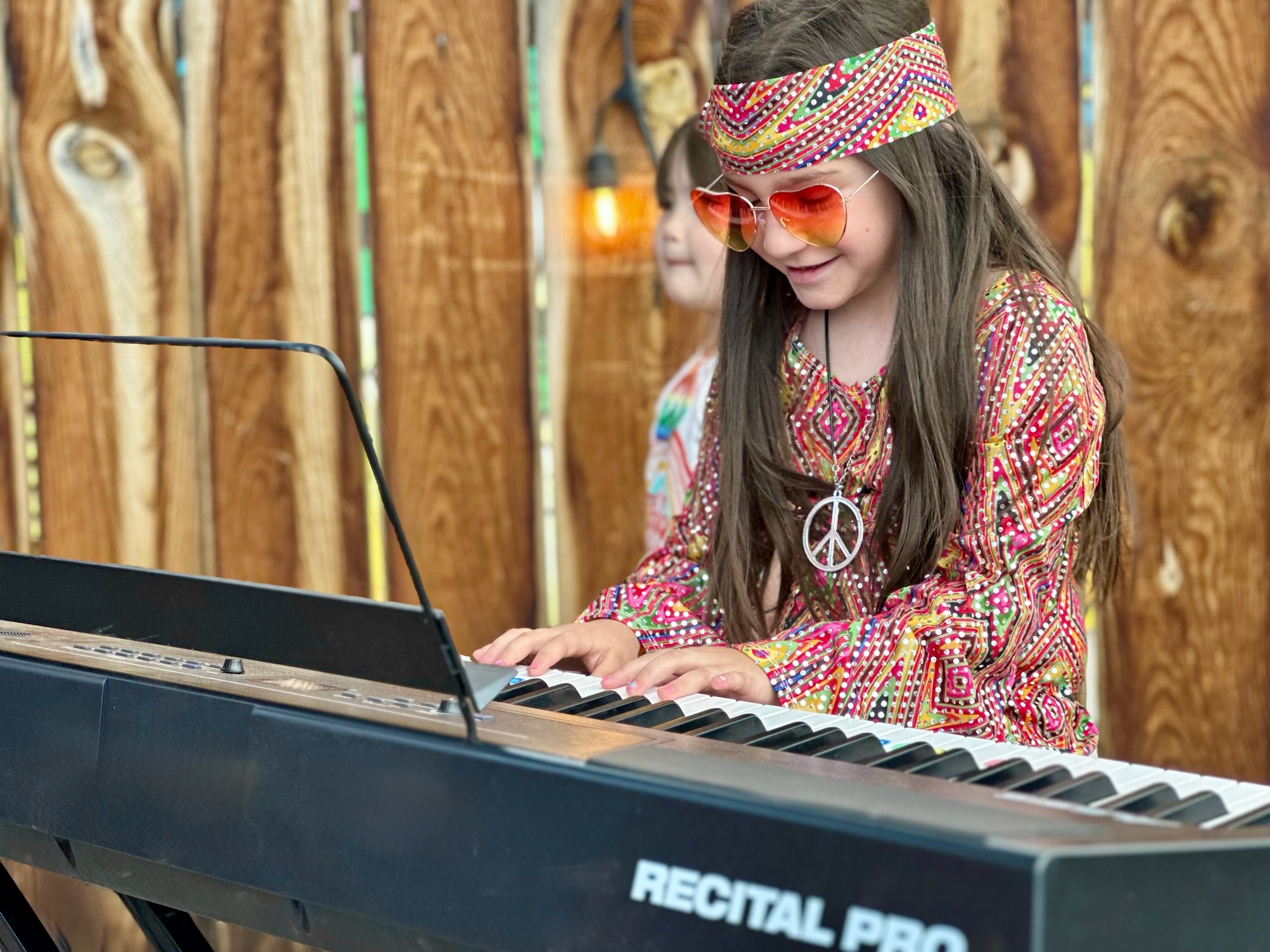 Piano student performing at Music on the Westside